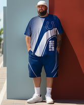 Ensemble de t-shirt ample de style équipe pour hommes, grande taille, costume de style sportif pour hommes, cadeau pour hommes